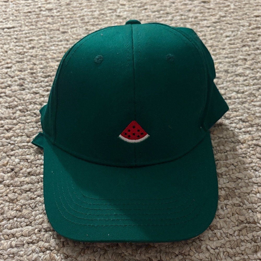 Green Baseball Cap with Watermelon Embroidery and Grey Goose Logo